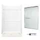 Veritek 73.25-in x 48-in x 34-in 3-Piece Alcove Shower Kit in White