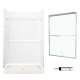 Veritek SVP3448010-M44570NC 73.25-in x 48-in x 34-in 3-Piece Alcove Shower Kit in White