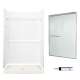 Veritek SVP3448010-M44570NR 73.25-in x 48-in x 34-in 3-Piece Alcove Shower Kit in White