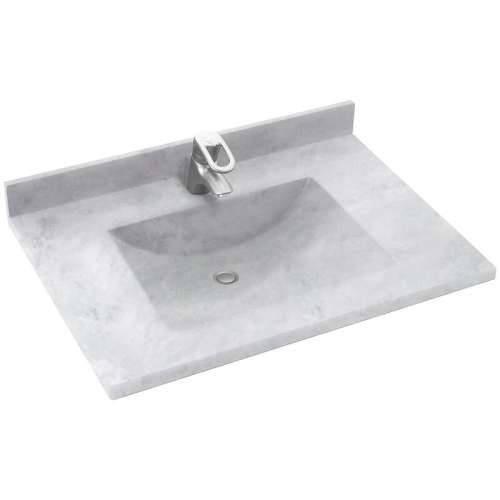 CV-2231-130 Contour Solid Surface 31-in x 22-in Vanity Top with Integral Sink in Ice