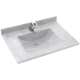 CV-2231-130 Contour Solid Surface 31-in x 22-in Vanity Top with Integral Sink in Ice
