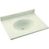 Solid Surface 25-in x 19-in Integral Single Sink Bathroom Vanity Top in Tahiti Matrix