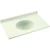 Solid Surface 43-in x 22-in Integral Single Sink Bathroom Vanity Top in Bisque