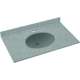 Solid Surface 43-in x 22-in Integral Single Sink Bathroom Vanity Top in Gray Granite