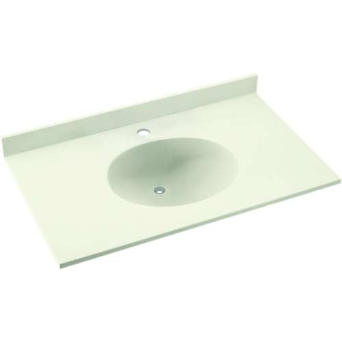 Solid Surface 49-in x 22-in Integral Single Sink Bathroom Vanity Top in Bisque