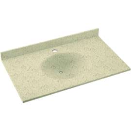 VT1B2255 Ellipse Solid Surface 55-in x 22-in Integral Single Sink Bathroom Vanity Top