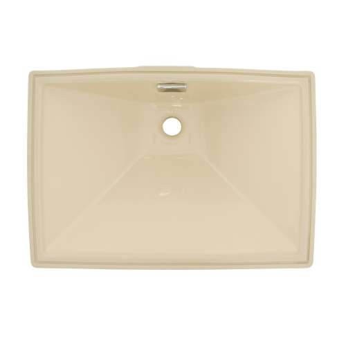 21-in Undermount Bathroom Sink with Overflow in Bone