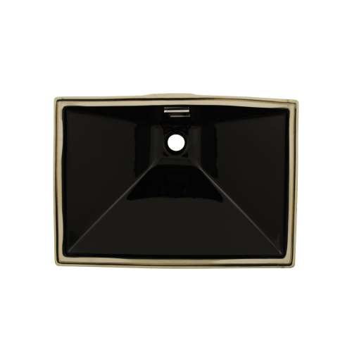 21-in Undermount Bathroom Sink with Overflow in Ebony
