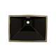 21-in Undermount Bathroom Sink with Overflow in Ebony