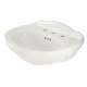25-in Pedestal Bathroom Sink with 3 Faucet Holes Drilled and Overflow, Less Pedestal in Cotton