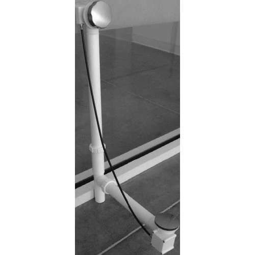 Bath Drain,White Tubular in Polished Chrome
