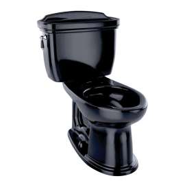 1.6 GPF Two Piece Elongated Toilet - Seat Not Included in Ebony