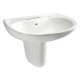 Prominence LHT242.4G#11 26-in Wall Mounted Bathroom Sink with 3 Faucet Holes Drilled, Overflow and SanaGloss Ceramic Glaze in Colonial White