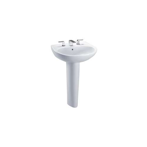 Supreme 23-in Vitreous China Single Hole Oval Pedestal Lavatory - In Multiple Colors