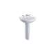 Supreme LPT241.4G#01 4-in Faucet Center Pedestal Lavatory with CeFiONtect in Cotton