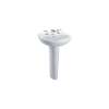 Supreme LPT241G#01 Single Hole Pedestal Lavatory with CeFiONtect in Cotton