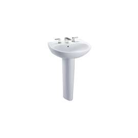 LPT241G-M Supreme Single Hole Pedestal Lavatory with CeFiONtect