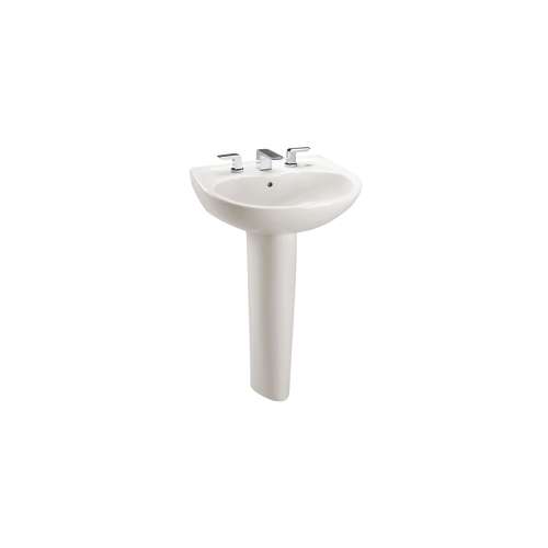 Supreme LPT241G#11 Single Hole Pedestal Lavatory with CeFiONtect in Colonial White