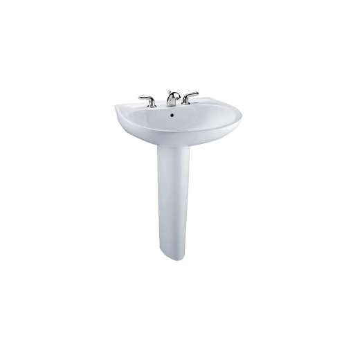 Prominence 26-in Vitreous China Single Hole Oval Pedestal Lavatory