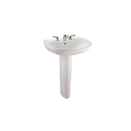 Prominence 26-in Vitreous China Single Hole Oval Pedestal Lavatory