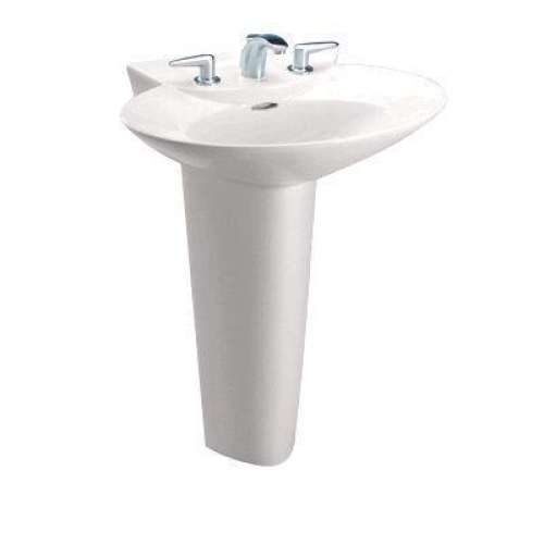 Pacifica 20-in Vitreous China Single Hole Oval Pedestal Lavatory