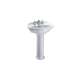 Whitney 19-in Vitreous China Centerset Oval Pedestal Lavatory