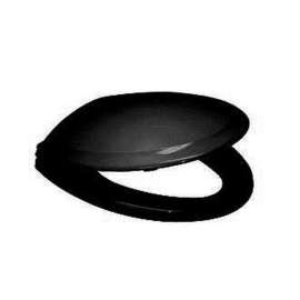 Elongated Closed-Front Toilet Seat and Lid with Technology in Ebony
