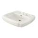 24-3/8-in Pedestal Bathroom Sink with 3 Faucet Holes Drilled and Overflow, Less Pedestal in Cotton