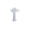 Guinevere 20-in Vitreous China Single Hole Rectangular Pedestal Lavatory