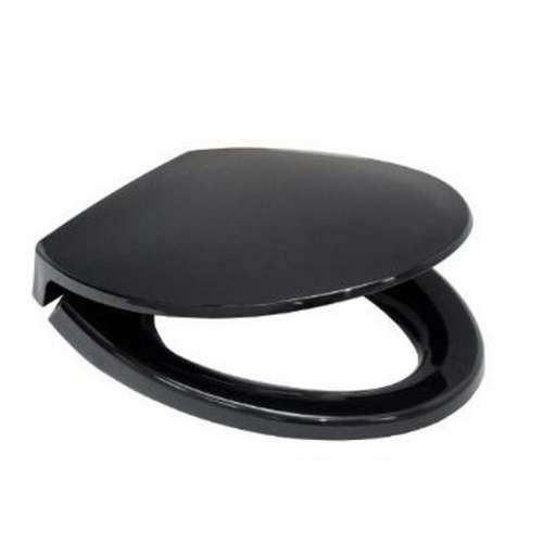 SoftClose SS114#51 Elongated Closed-Front Toilet Seat and Lid in Ebony