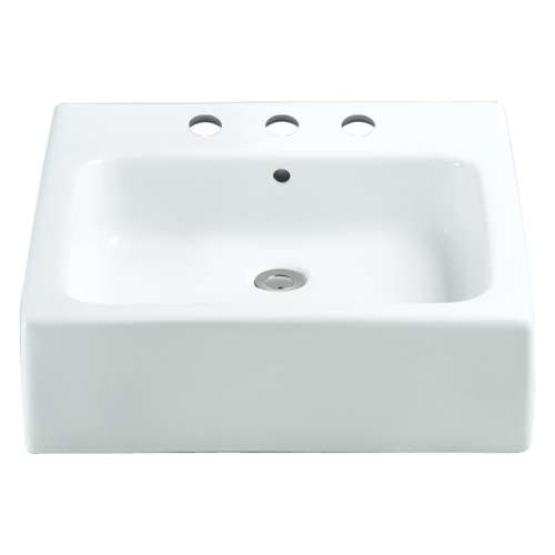 19-7/8-in Vessel Sink with Overflow and SanaGloss Ceramic Glaze