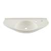 29-1/2-in Wall Mounted Bathroom Sink with Single Faucet Hole Drilled and SanaGloss Ceramic Glaze in Cotton