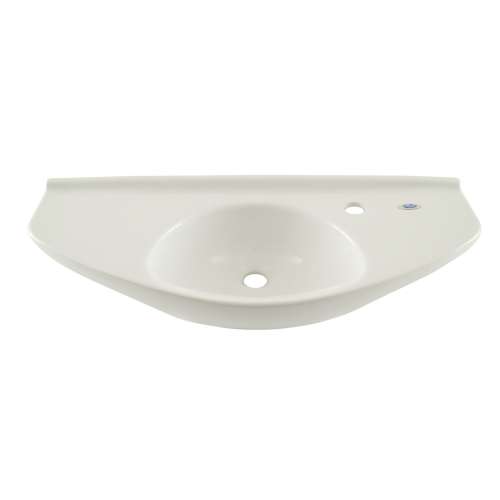 29-1/2-in Wall Mounted Bathroom Sink with Single Faucet Hole Drilled and SanaGloss Ceramic Glaze