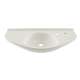 29-1/2-in Wall Mounted Bathroom Sink with Single Faucet Hole Drilled and SanaGloss Ceramic Glaze in Cotton
