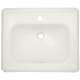 27-1/8-in Pedestal Bathroom Sink with Single Faucet Hole Drilled and Overflow, Less Pedestal in Cotton