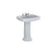 Guinevere 20-in Vitreous China Single Hole Rectangular Pedestal Lavatory
