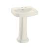 27-1/8-in Pedestal Bathroom Sink with 3 Faucet Holes Drilled and Overflow, Pedestal Included in Sedona Beige