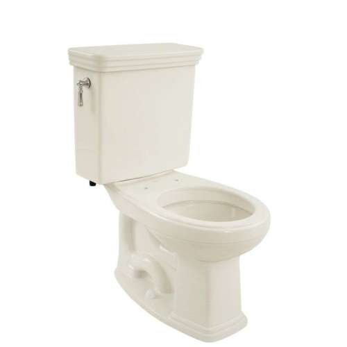 Two Piece Round 1.28 GPF Toilet with E-Max Flush System - Seat Not Included in Colonial White