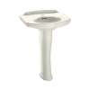 24-1/4-in Pedestal Bathroom Sink with Single Faucet Hole Drilled and Overflow, Pedestal Included in Sedona Beige