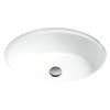 18-3/4-in Undermount Bathroom Sink with Overflow in Cotton