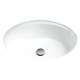 18-3/4-in Undermount Bathroom Sink with Overflow in Cotton