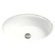 18-3/4-in Undermount Bathroom Sink with Overflow in Colonial White