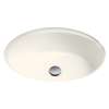 18-3/4-in Undermount Bathroom Sink with Overflow in Sedona Beige