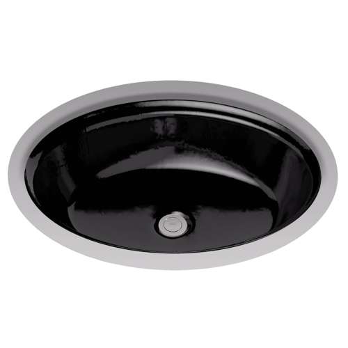 18-3/4-in Undermount Bathroom Sink with Overflow in Ebony
