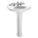 Dartmouth LPT642.4#01 4-in Faucet Center Pedestal Lavatory in Cotton