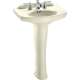 Dartmouth LPT642.4#03 4-in Faucet Center Pedestal Lavatory in Bone