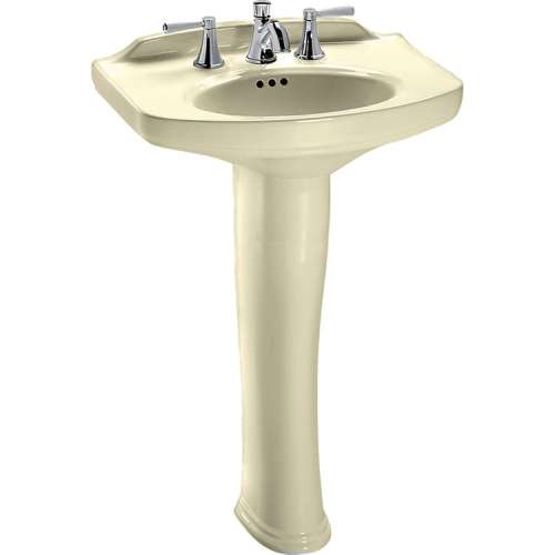 Dartmouth LPT642.4#12 4-in Faucet Center Pedestal Lavatory in Sedona Beige