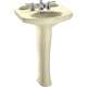 Dartmouth LPT642.4#12 4-in Faucet Center Pedestal Lavatory in Sedona Beige