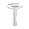 24-1/4-in Pedestal Bathroom Sink with 3 Faucet Holes Drilled and Overflow, Pedestal Included in Cotton