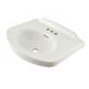 Dartmouth LT642.4#01 24-1/4-in Pedestal Bathroom Sink with 3 Faucet Holes Drilled and Overflow, Less Pedestal in Cotton